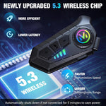 Auricular para casco Bluetooth IPX6 V10